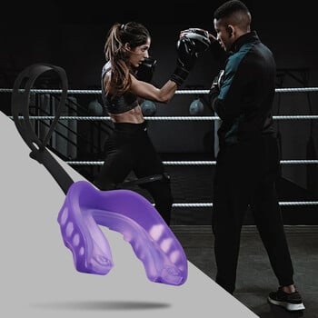 Sports Mouth Guard with Strap Anti-dislocation Teeth Protector Εργαλείο προστασίας δοντιών μπάσκετ για νέους ενήλικες