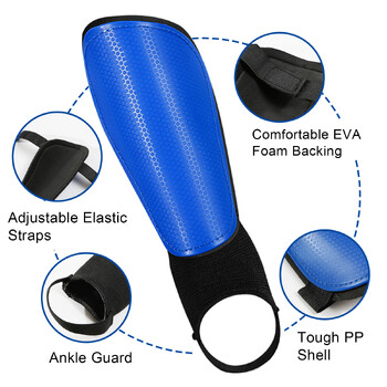 Νέο Soccer Shin Guard με προστατευτικό αστραγάλου και ρυθμιζόμενους ιμάντες Προστατευτικός εξοπλισμός ποδοσφαίρου για παιδιά, νέους ενήλικες