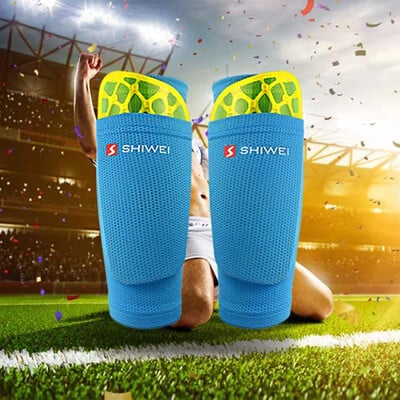 Ποδόσφαιρο Shin Guard Pad Αθλητικά επιγονατάκια Γόνατο μανίκι Κάλτσα Στήριγμα ποδιών κατά του διαστρέμματος Ποδοσφαιρικά επιθέματα συμπίεσης για ενήλικα παιδιά