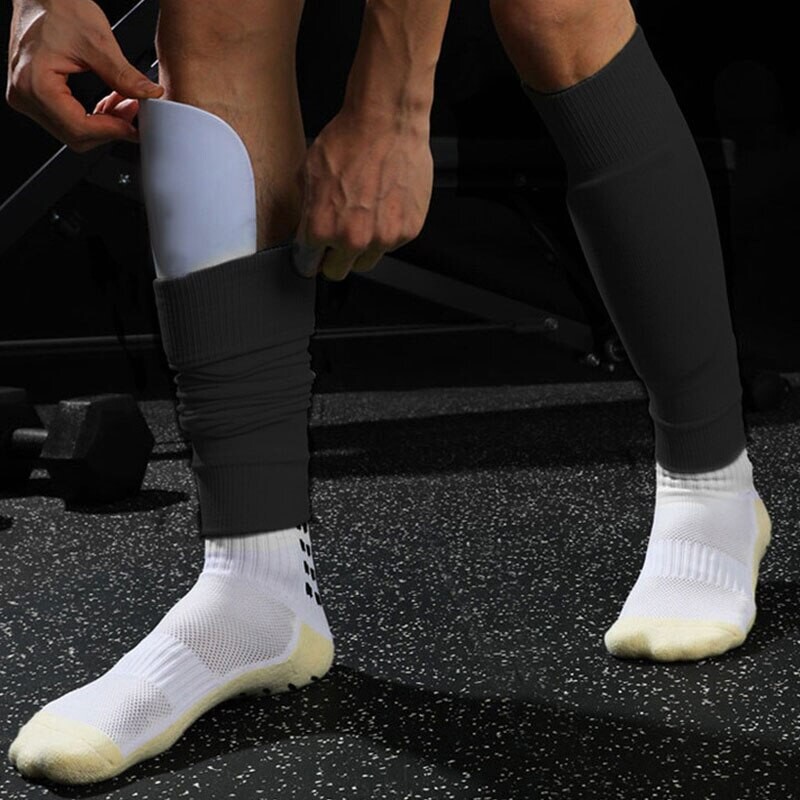 1 par sportskih nogometnih štitnika za potkoljenicu, čarapa s rukavima za odrasle tinejdžere, djecu, zaštitnu potporu za noge, kompresiju za noge, rukav za tele