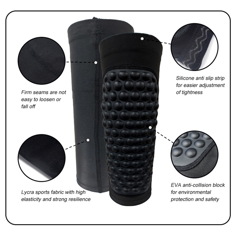 Nogometni štitnici za potkoljenice Jastučići za potkoljenice za odrasle, kompresijski rukav za potkoljenicu s jastučićima u obliku saća, zaštitna oprema za potkoljenicu Nogometna oprema