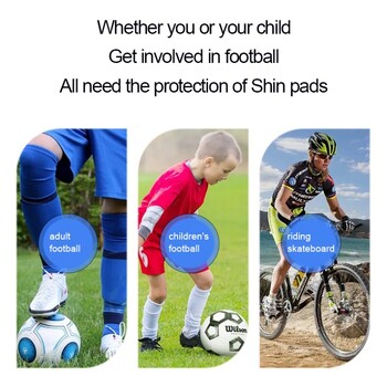 1 ζεύγος Universal Football Soccer Shin Pads Shin Protection Gear Απορρόφηση κραδασμών προστατευτικός εξοπλισμός για παιδιά ενήλικες