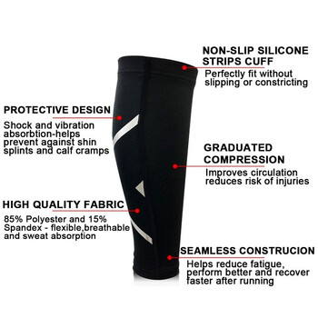 1Piece Sports Shin Guard Calf Compression Sleeves Leg Shin Compression Sleeves for Runners Cyclist Shin Splint Κυκλοφορία αίματος