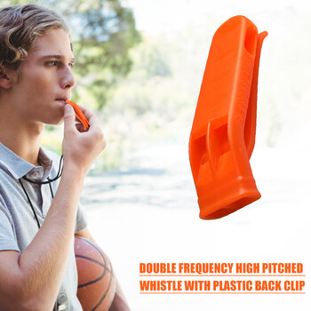 1/5/10 τμχ PP Plastic Outdoor Camping Hiking Survival Rescue Emergency Loud Whistle Sports Match Double Pipe Dual Band Whistle