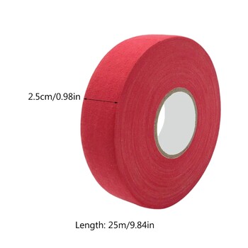 25mmx25m Hockey Tape Hockey Sports Tape με αντιολισθητική λαβή πάνινη ταινία χόκεϊ για τύλιγμα χόκεϊ επί πάγου