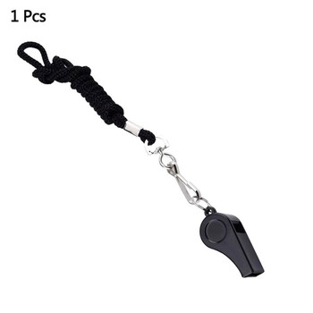 1/2/4PCS Professional Whistle Black ABS Outdoor Sports Camping Πεζοπορία Παιχνίδι Διαιτησίας Προπόνηση Σφυρίχτρα επιβίωσης με κορδόνι