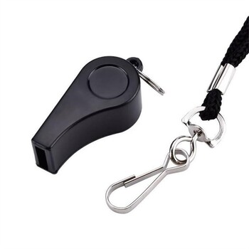 1/2/4PCS Professional Whistle Black ABS Outdoor Sports Camping Πεζοπορία Παιχνίδι Διαιτησίας Προπόνηση Σφυρίχτρα επιβίωσης με κορδόνι