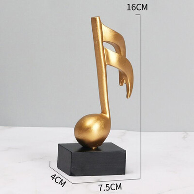 Mūzika Dekorācija Mūzika Skulptūra Statuja Mūzika Nošu figūriņa mājām Klavierēm Dāvanas Suvenīri Dāvanu kastīte Sveķi Zelts, Melns, Balts