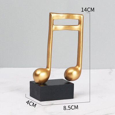 Mūzika Dekorācija Mūzika Skulptūra Statuja Mūzika Nošu figūriņa mājām Klavierēm Dāvanas Suvenīri Dāvanu kastīte Sveķi Zelts, Melns, Balts