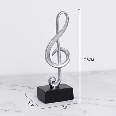 Mūzika Dekorācija Mūzika Skulptūra Statuja Mūzika Nošu figūriņa mājām Klavierēm Dāvanas Suvenīri Dāvanu kastīte Sveķi Zelts, Melns, Balts