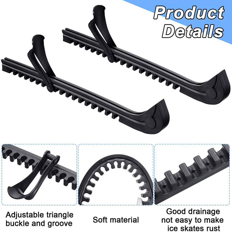 2 komada mekane plastike za hokej na ledu, klizaljke, štitnici za klizaljke, štitnici, za žene, muškarce, djecu, podesiva kopča, dodaci za klizaljke