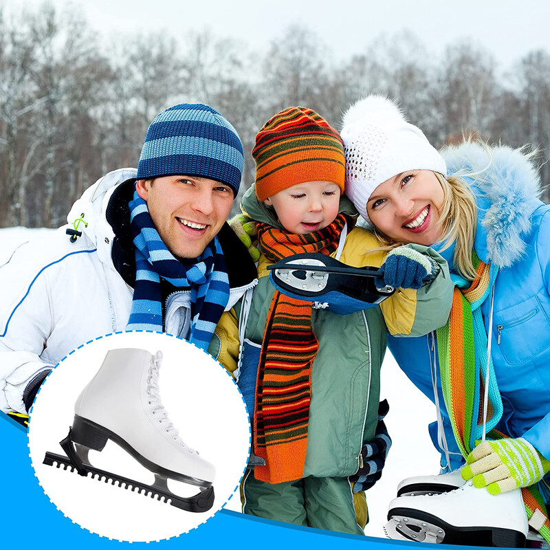 2 komada mekane plastike za hokej na ledu, klizaljke, štitnici za klizaljke, štitnici, za žene, muškarce, djecu, podesiva kopča, dodaci za klizaljke