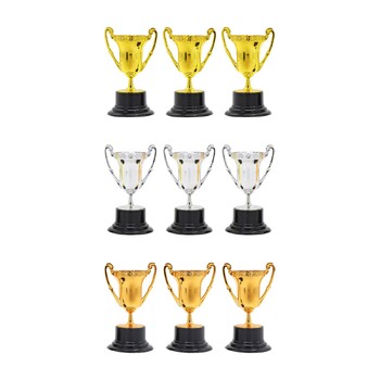 3 Pieces Mini Trophies Μικρά Διακοσμητικά Διακοσμητικά Παιχνίδια Επιτραπέζιου για Ποδοσφαιρικούς Αγώνες Ανταμοιβές Αναγνώριση Αθλητικά πλήθος