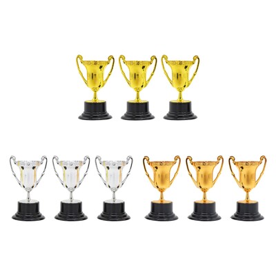 3 Pieces Mini Trophies Μικρά Διακοσμητικά Διακοσμητικά Παιχνίδια Επιτραπέζιου για Ποδοσφαιρικούς Αγώνες Ανταμοιβές Αναγνώριση Αθλητικά πλήθος