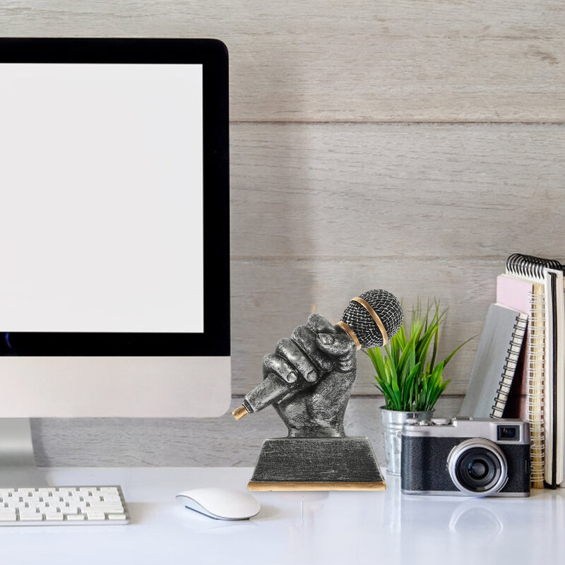 Mikrofon Trofeji Srebrni pjevač Trofej Zahvalnost Poklon Plesni trofej Mic Trofej Nagrada za pjevanje Trofej Karaoke natjecanja