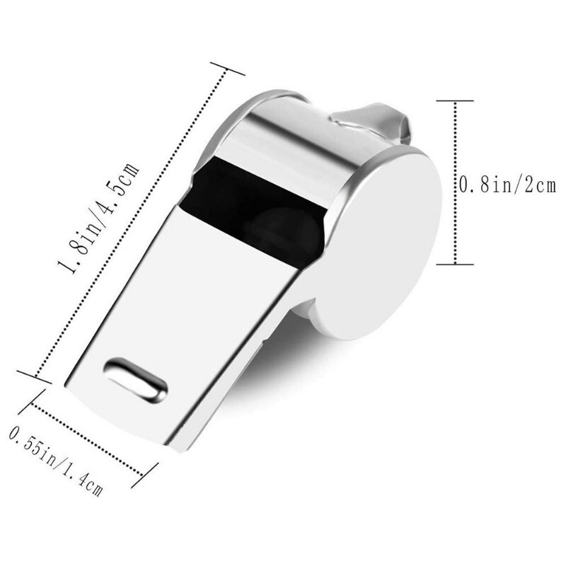 Profesionāla skaļa metāla svilpe ar virves sporta svilpi, nodilumizturīgu pārnēsājamu nerūsējošā tērauda svilpes tiesnesi