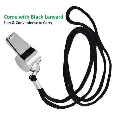 1PC Metalna zviždaljka od nehrđajućeg čelika Sudac Sportski trening Škola Nogomet Nogomet Košarka Navijačice Zviždaljke za navijanje s užetom