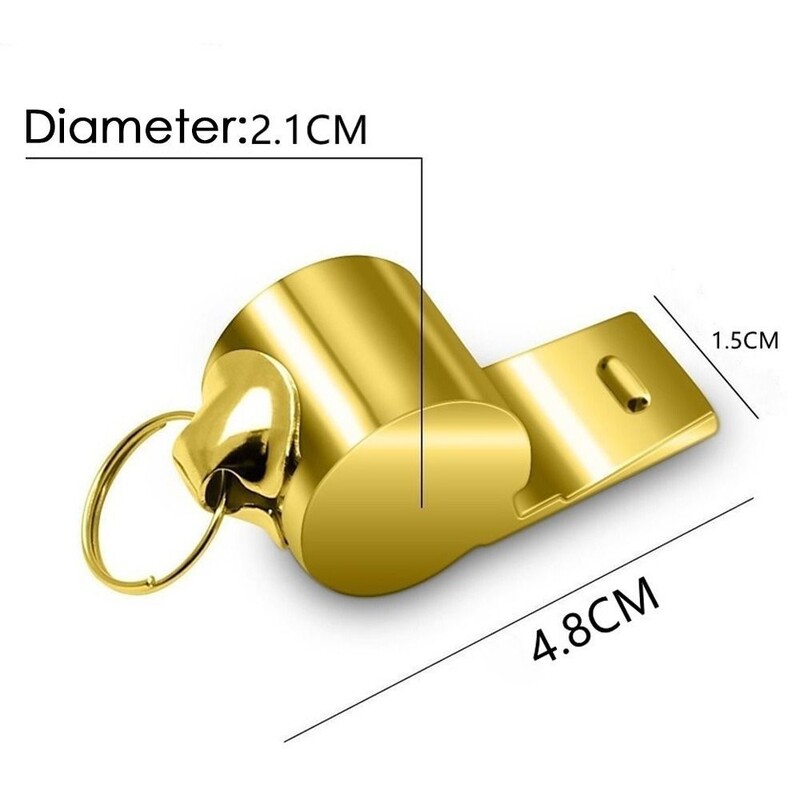 1PC Metalna zviždaljka od nehrđajućeg čelika Sudac Sportski trening Škola Nogomet Nogomet Košarka Navijačice Zviždaljke za navijanje s užetom