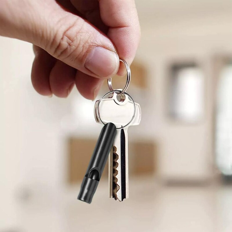 Mini zviždaljke, privjesak, privjesak za ključeve, visoki decibeli, poziv na otvorenom, prijenosni alat za preživljavanje, hitno kampiranje, metalna zviždaljka za obuku sudaca