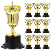 10 komada trofeja, zlatne boje, set trofeja, pehari za nogomet, nogomet, bejzbol, karneval, nagrade za zabave za dječake i
