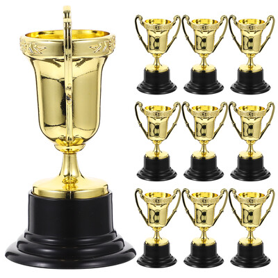 10 τμχ Βραβείο Trophy Golden Colored Trophy Σετ Βραβείων Κύπελλα για ποδόσφαιρο ποδόσφαιρο μπέιζμπολ Καρναβάλι Μπομπονιέρες πάρτι για αγόρια και