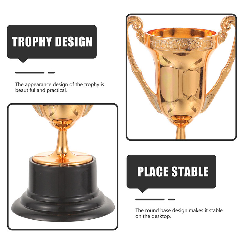 Trofejni ukrasi od 6 komada Mini dječja igračka Ukrasite zabavu u zlatnom i srebrnom malom djetetu