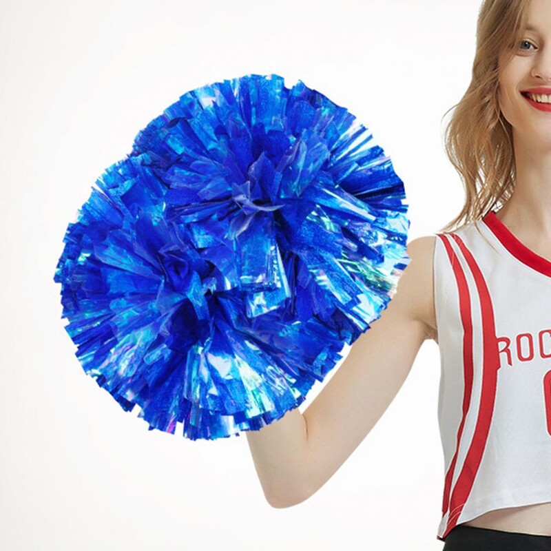Divgalvu Metāla Pom Poms Karsējmeiteņu ziedu bumba ar rokturi Komandas sporta gara ballīte bērniem Pieaugušie Uzmundrināt
