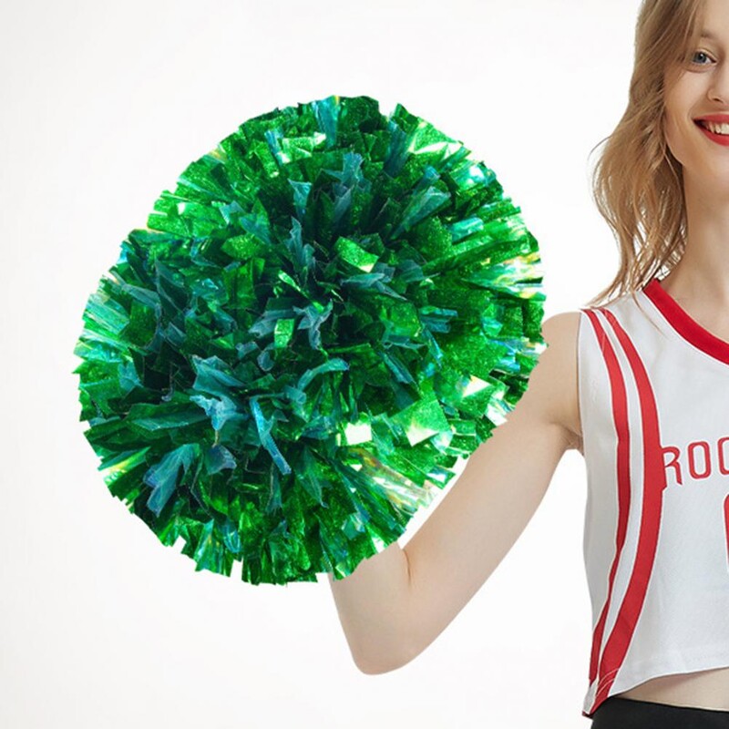 Divgalvu Metāla Pom Poms Karsējmeiteņu ziedu bumba ar rokturi Komandas sporta gara ballīte bērniem Pieaugušie Uzmundrināt