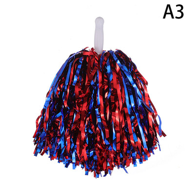 Karsējmeiteņu pomponi ar rokturi uzmundrināšanas bumbiņas Zelta Dzeltena Rozā Sarkana Zaļa Zila Roku dejām Sievietēm Meitenēm Bērniem Pomponu aksesuāri