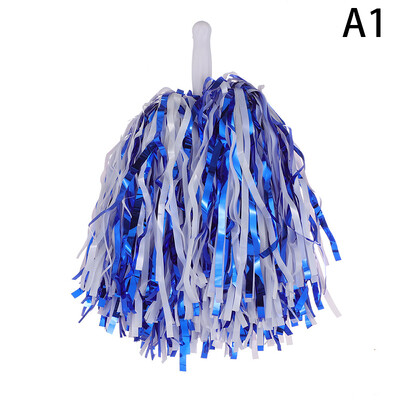 Karsējmeiteņu pomponi ar rokturi uzmundrināšanas bumbiņas Zelta Dzeltena Rozā Sarkana Zaļa Zila Roku dejām Sievietēm Meitenēm Bērniem Pomponu aksesuāri