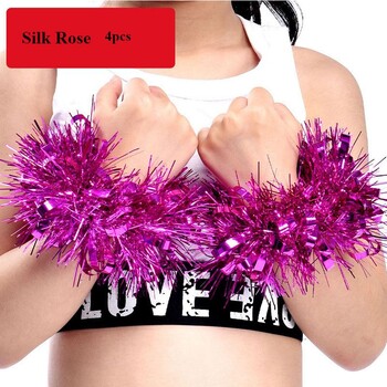 Cheerleading Wrist Flower Plastic Handle Cheerleader Pompoms Εφαρμόστε για παιδιά Αθλητικός αγώνας χορού Sport Match Club Sport Supplies