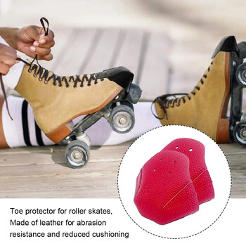 Skates Roller Anti-friction Feet Toe Cap Guard Δερμάτινο κάλυμμα πατινάζ για προπόνηση σε εξωτερικούς χώρους Πορτοκαλί