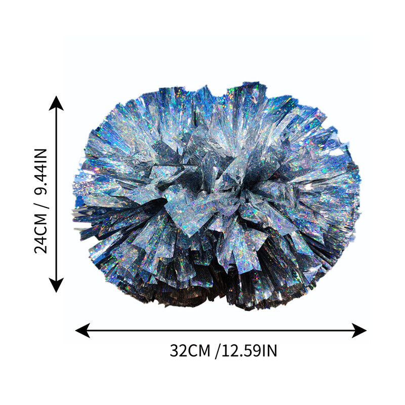 1 dators Karsējmeiteņu pom Poms varavīksnes metālisks straumētājs Pompons meiteņu deju ballīte futbola klubs Roku ziedu aerobika uzmundrinājuma bumbas