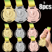 1–8 vnt. aukso sidabro bronzos apdovanojimo medalio laimėtojo apdovanojimas. Skatinkite ženklelį. Konkursai Prizai Lauko mokyklos reikmenys