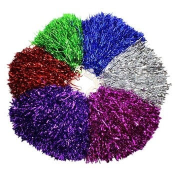 1Pc Metallic Cheerleader Cheerleading Dance Team Match Sports Pompoms Decorator Club Sport Supply Cheerleader