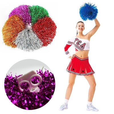 1 vnt Metallic Cheerleader Cheerleading Dance Party Team Match Sports Pompoms Decorator Club Sport Supply Cheerleader