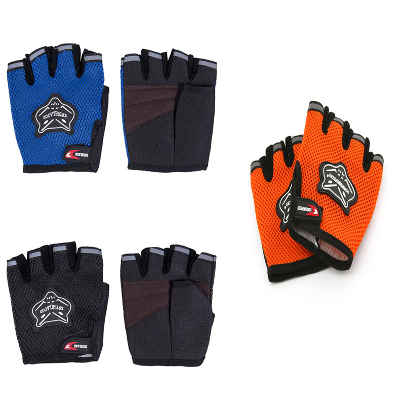 Iarnă Adulti Copii 7-16 ani Mănuși pentru bicicletă Sport Ochiuri cu jumătate de deget Mănuși la modă și frumoase pentru ciclism de munte