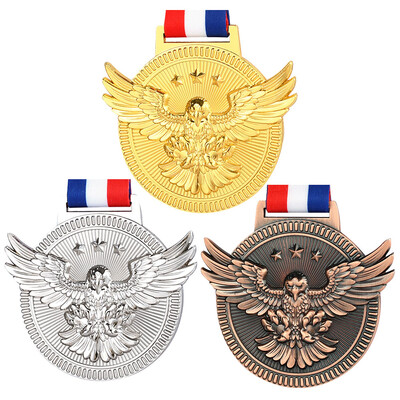 Μετάλλιο Metal Eagle για οποιονδήποτε διαγωνισμό Χρυσό ασημένιο βραβείο χαλκού Κενά μετάλλια Eagle Medalion Νικητής Ανταμοιβή Ενθαρρύνετε το δώρο σήμα