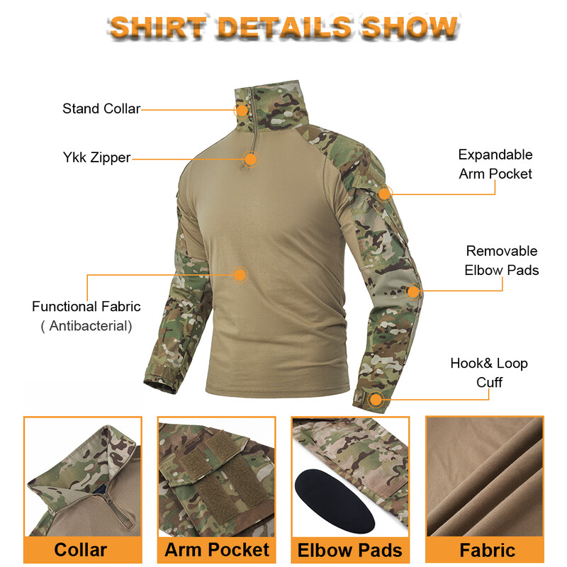 SINAIRSOFT G3 Shirt lovačka odjeća Paintball Combat Gen3 Shirt Airsoft Tactical Multi-Camo T-Shirt