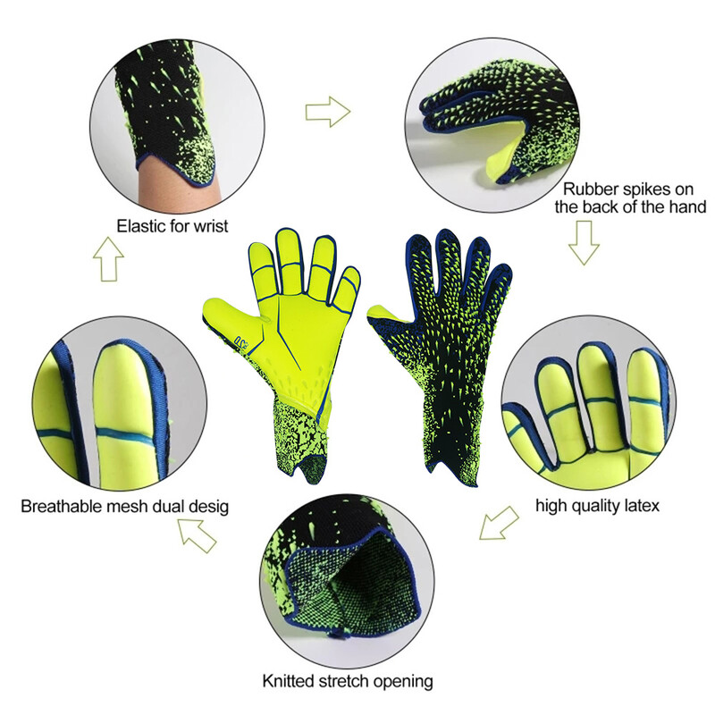 Latex Goalkeeper Gloves Thickened Football Professional Protection Ενήλικες Έφηβοι Τερματοφύλακας Ποδόσφαιρο τερματοφύλακα Γάντια ποδοσφαίρου νέα