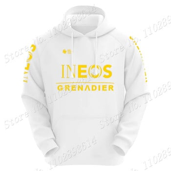 Μαύρο Ineos Grenadier 2023 Team Hoodie Ανδρικό μπλουζάκι casual Φθινοπωρινό χειμωνιάτικο φούτερ με κουκούλα Ποδηλασία Ρούχα με κουκούλα Streetwear Αθλητικά ρούχα