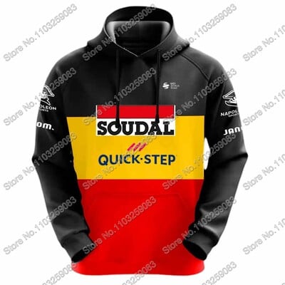 Belgium Soudal Quick Step 2024 Team Hoodie Ανδρικά μπλουζάκια casual Φούτερ χειμώνα με κουκούλα Ποδηλατικά ρούχα Hoody Streetwear Αθλητικά ρούχα