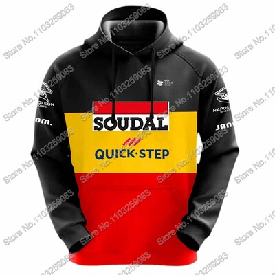 Belgium Soudal Quick Step 2024 Team Hanorac Bărbați Ocazional Hanorac Hanorace de iarnă Îmbrăcăminte pentru ciclism Hanoră Streetwear Îmbrăcăminte sport
