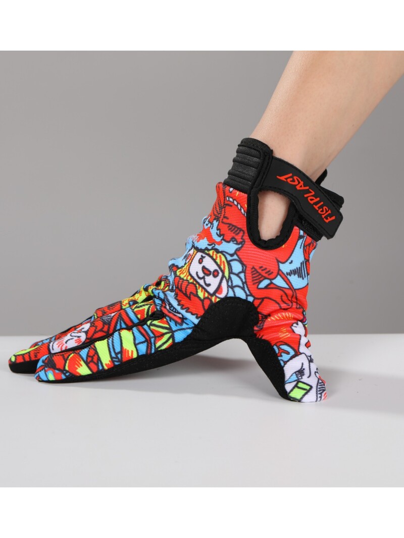 1 par rukavica s dugim prstima s uzorkom kineskog zmaja u 2 boje za vožnju terenskog bicikla na otvorenom