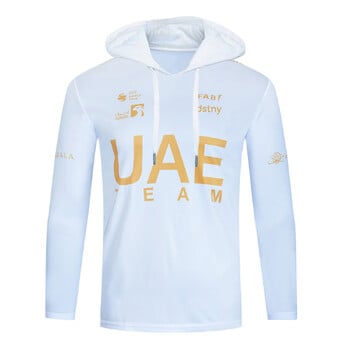 Ανδρικά γυναικεία κουκούλα μόδας 2024 UAE TEAM Quick Dry Gold Hoodies Άνοιξη casual μαύρο φούτερ Αθλητικά ρούχα