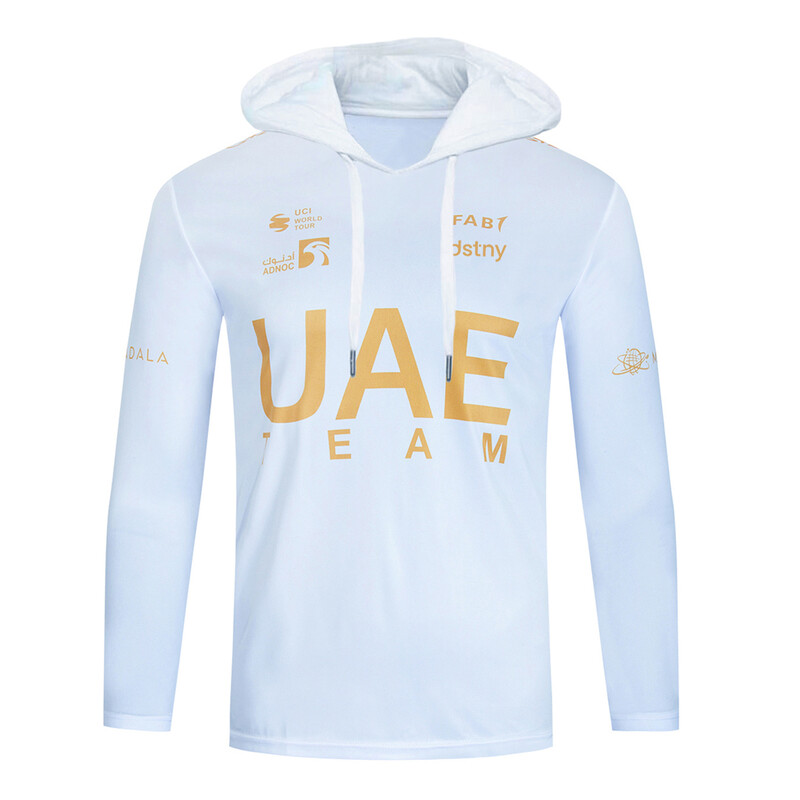 Muškarci Žene Modne majice s kapuljačom 2024 UAE TEAM Brzosušeće zlatne majice s kapuljačom Proljetna ležerna crna majica Sportska odjeća