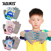 AOLIKES Παιδικά Γάντια Ποδηλασίας Half Finger Skate Παιδί για ποδήλατο βουνού Γάντια για ποδήλατα βουνού Αθλητικά γάντια για αγόρια και κορίτσια Παιδιά