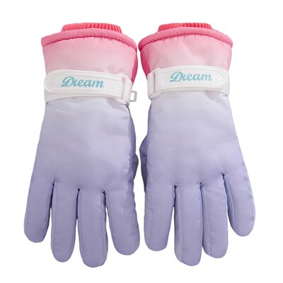 Ženske skijaške rukavice, 1 par, popularne, super meke, deblje rukavice s punim prstima, svijetle boje, za vani