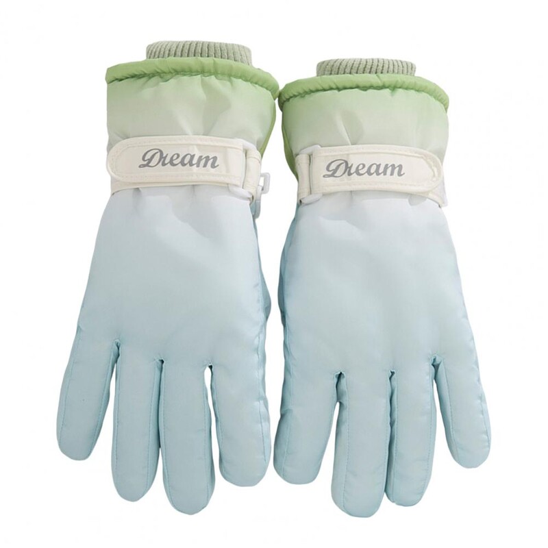 Ženske skijaške rukavice, 1 par, popularne, super meke, deblje rukavice s punim prstima, svijetle boje, za vani