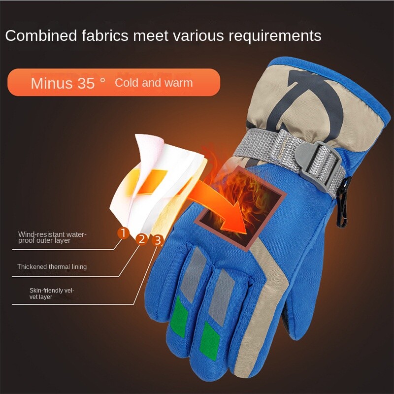 4-15 godina, dječaci, djevojčice, skijaške rukavice za snijeg, dječje vodootporne, tople zimske skijaške rukavice za malu djecu, dječje rukavice na otvorenom